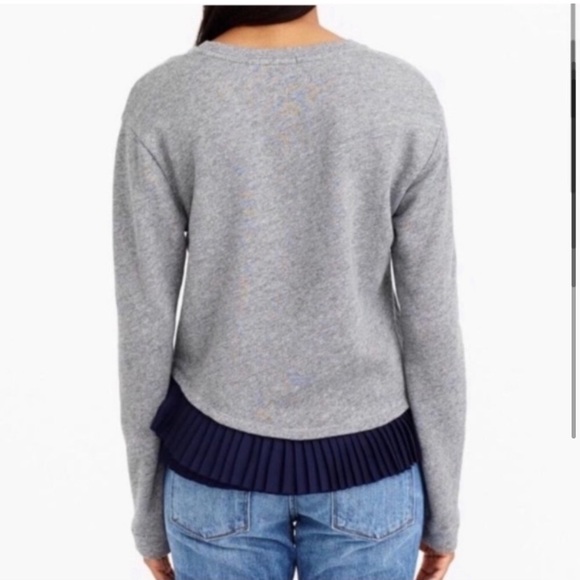 J Crew Ruffle Hem Gray Pullover Sweater ❤️Offers - Picture 2 of 8